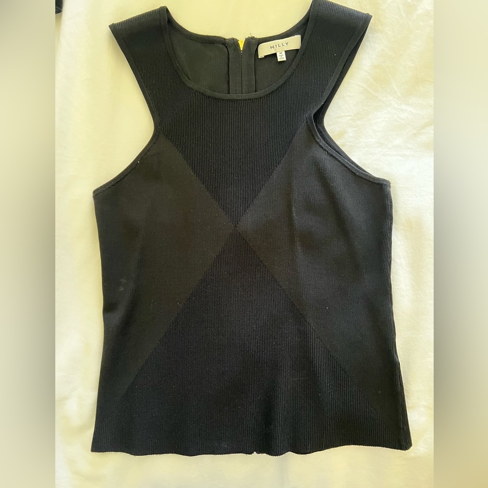 Milly black jersey sweater sleeveless. Size M. Never worn excellent condition